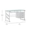 Flash Furniture Computer Desk Computer Desk w/3 Drawer Pedestal, Wht, 25-1/2" to 33" D X 29-3/4" H, 55" W X NAN-WK-017-GG - alternate 3